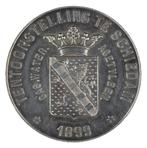 PENNING 1899 Begeer : Tentoonstelling Schiedam, Postzegels en Munten, Penningen en Medailles, Verzenden, Zilver, Nederland