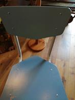 Leuk oud houten frans stoeltje in goede staat licht blauw., Ophalen of Verzenden