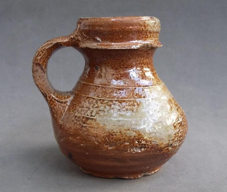 16 de eeuw KLEIN 7,7 cm. Raeren Steengoed Kruikje Oliekruik, Antiek en Kunst, Antiek | Keramiek en Aardewerk, Ophalen of Verzenden