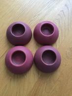 Bordeaux rode waxinelichthouders, Huis en Inrichting, Woonaccessoires | Kandelaars en Kaarsen, Ophalen of Verzenden