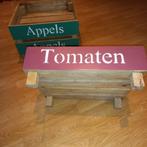 Houten groentekistjes, Tuin en Terras, Bloembakken en Plantenbakken, Ophalen, Minder dan 30 cm, Minder dan 60 cm, Nieuw