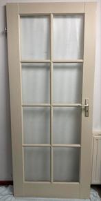 Mooie witte binnendeur met glas, direct klaar voor gebruik!, Doe-het-zelf en Verbouw, Deuren en Horren, Ophalen, Gebruikt, 80 tot 100 cm