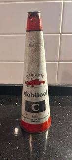 Olie blik conisch mobiloil olieblik “C” 1920 vol, Verzamelen, Blikken, Ophalen of Verzenden, Overige merken
