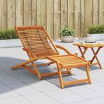 Tuinset 1 persoons Bistrotafel + Terrasstoel massief acacia, Tuin en Terras, Tuinsets en Loungesets, Ophalen, Teakhout, Zo goed als nieuw