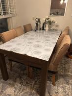 Houten eettafel, Huis en Inrichting, Complete eetkamers, Ophalen, Zo goed als nieuw