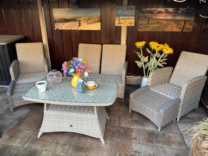 Mondial Tuinset - nieuw!, Tuin en Terras, Tuinsets en Loungesets, Nieuw, Tuinset, Wicker, 4 zitplaatsen, Stoel, Ophalen