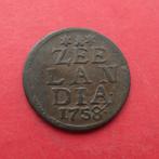 Duit Zeeland 1758 Zeelandia Luctor et Emergo Middelburg., Ophalen of Verzenden, Vóór koninkrijk, Overige waardes
