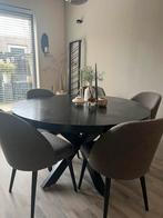 Zwarte Ronde Tafel - 130cm, Huis en Inrichting, Tafels | Eettafels, Overige materialen, Gebruikt, 100 tot 150 cm, Rond