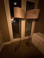 2 staanlampen beige velvet HM HOME, Beige, Rond, Ophalen of Verzenden, Zo goed als nieuw
