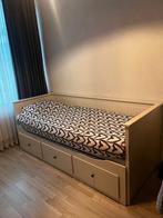 Bedbank met opbergruimte en logeerbed, Huis en Inrichting, Slaapkamer | Bedden, Ophalen, 90 cm, Eenpersoons, Wit