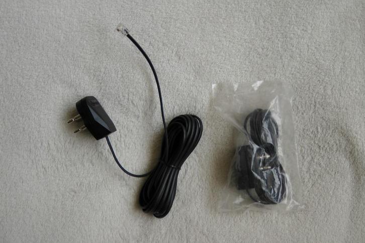 Telefoontoestel snoeren zwart (lengte 4m30 en 2m), Telecommunicatie, Vaste telefoons | Niet Draadloos, Nieuw, Ophalen of Verzenden