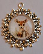 Hertje hert bambi cadeautje pakje kettinghanger hanger, Overige materialen, Nieuw, Ophalen of Verzenden, Zilver
