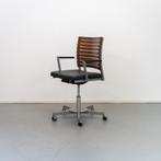 1x Bulo H2O Bureaustoel Zwart Leer/Hout - RVS, Huis en Inrichting, Stoelen, Metaal, Zwart, Ophalen of Verzenden, Zo goed als nieuw