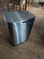 prullenbak met sensor, Ophalen, 40 liter of meer, Zo goed als nieuw, Rvs