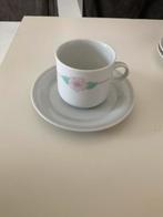 Drie vintage koffie kop en schotels porselein EVERSBERG, Ophalen of Verzenden, Zo goed als nieuw, Kop en/of schotel