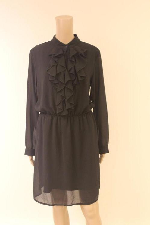 Sophia Pure Feminine zwarte jurk maat L, Kleding | Dames, Jurken, Zo goed als nieuw, Maat 42/44 (L), Zwart, Knielengte, Ophalen of Verzenden