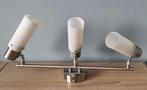 Plafondlamp met 3 spots + lampen, Nieuw, Ophalen of Verzenden, Glas