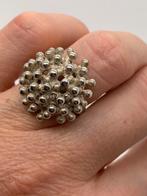 J803 Prachtige zilveren sputnik ring (verstelbaar), Ophalen of Verzenden, Zilver, Ring