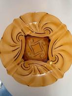 Vintage amberkleurige Art Deco schaal Inwald, Antiek en Kunst, Ophalen of Verzenden