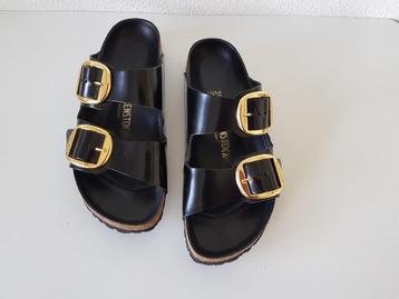 Zwarte Birkenstock Big Buckle MAAT 39 sandalen slippers  beschikbaar voor biedingen