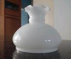 Zgan melkwit lampenkap voor olie of schippers lamp, Ophalen of Verzenden, Zo goed als nieuw, Rond, Minder dan 25 cm
