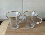 Koffie - of thee glazen kopjes, Glas of Glazen, Ophalen of Verzenden, Overige stijlen, Glas