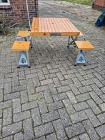Picknicktafel in Koffer - Ideaal voor Kinderen!, Tuin en Terras, Zo goed als nieuw, Rechthoekig, Hout, Ophalen