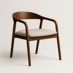 Elegante eetkamerstoel walnoot hout met kunstleren zitting, Huis en Inrichting, Stoelen, Bruin, Nieuw, Hout, Ophalen of Verzenden