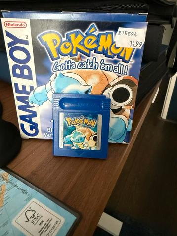 Pokémon Blue Gameboy Compleet met Doos & Poster beschikbaar voor biedingen