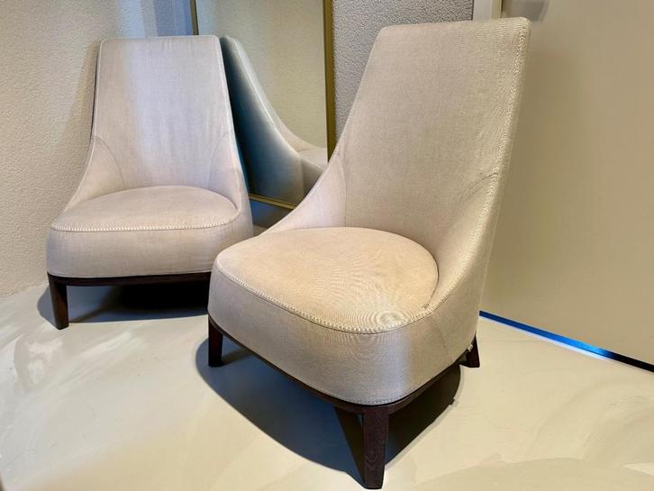 Maxalto Febo by Antonio Citterio fauteuils set, Huis en Inrichting, Fauteuils, Zo goed als nieuw, Hout, Stof, 50 tot 75 cm, 75 tot 100 cm