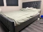 Tweepersoonsbed 200x160 grijs met matras, Ophalen, Tweepersoons, 140 cm, Zo goed als nieuw