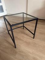 IKEA VITTSJÖ bijzettafel | vierkant model, glas en metaal, Minder dan 55 cm, Gebruikt, Vierkant, Glas
