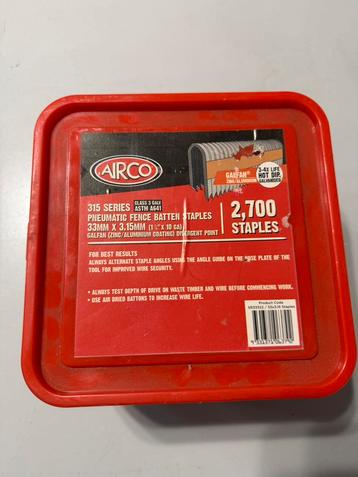 Airco 33 x 3.15 mm nieten hekwerknieten pneumatisch beschikbaar voor biedingen