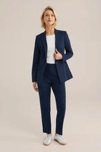Donkerblauw Damespak m 42, Kostuum of Pak, Blauw, WE, Maat 42/44 (L)