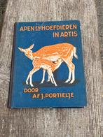 Apen en Hoefdieren in Artis - 1940 Portielje platjesalbum, Ophalen of Verzenden, Gelezen, Plaatjesalbum