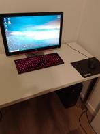 Game PC met monitor, Corsair toetsenbord en DeathAdder muis, Ophalen, Gebruikt, HDD, Gaming