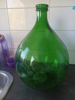 Fles/vaas te koop groen, Minder dan 50 cm, Groen, Glas, Ophalen of Verzenden