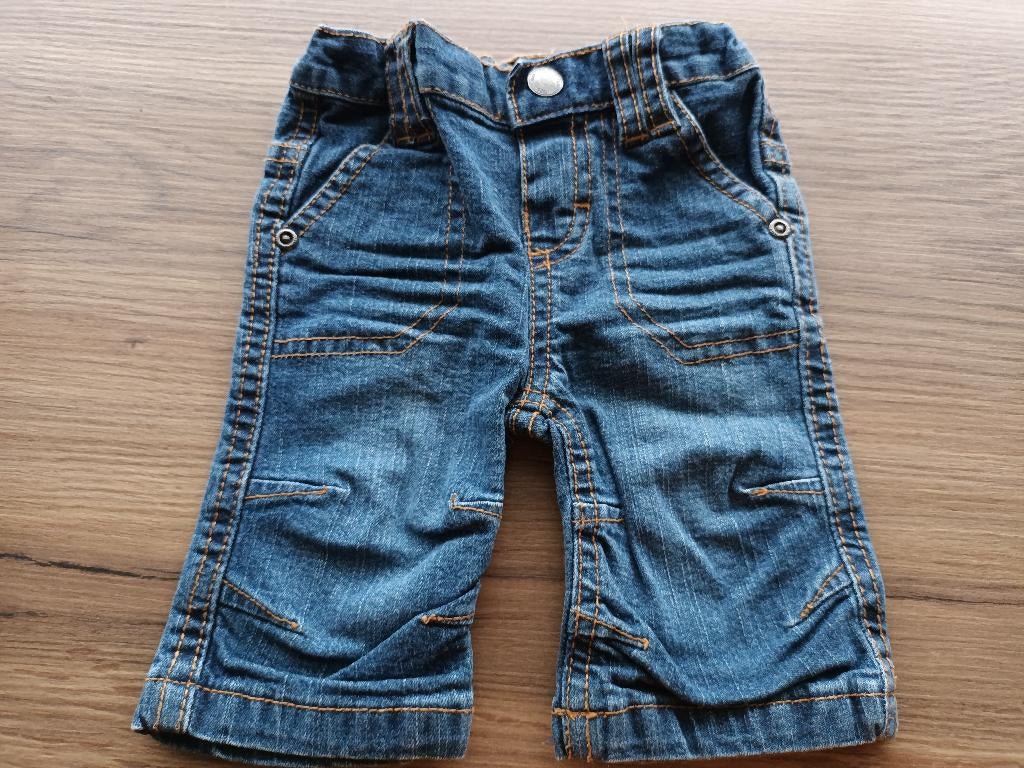 zgan.spijkerbroekje Hema mt 56, Broekje, Ophalen of Verzenden, Zo goed als nieuw, Hema