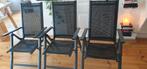 Tuinstoelen klapstoelen zwart, Tuin en Terras, Tuinstoelen, Ophalen, Zo goed als nieuw, Kunststof, Verstelbaar