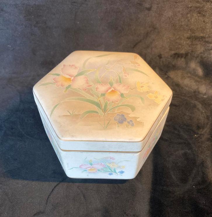 Vintage keramieken doosje Ceramica Ibis Portugal, Antiek en Kunst, Antiek | Keramiek en Aardewerk, Ophalen of Verzenden