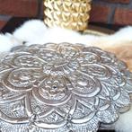 Antieke Handgemaakte Turkse bruidsspiegel, groot, zilver 900, Antiek en Kunst, Ophalen of Verzenden, Ovaal, Minder dan 50 cm, Minder dan 100 cm