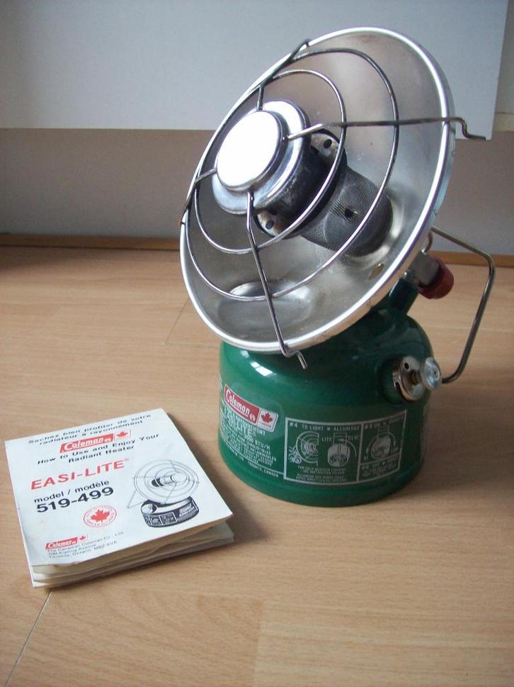 Coleman 519 Easi-Lite radiant heater stralingsverwarmer, Huis en Inrichting, Kachels, Gebruikt, Vrijstaand, Overige soorten, Overige brandstoffen