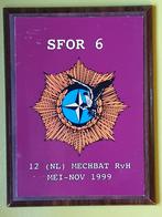 SFOR 6 plaquette Mechbat RvH 1999, Verzamelen, Verzenden, Landmacht, Nederland, Overige typen