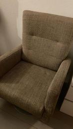 Draaifauteuil in zandkleur, Ophalen, Gebruikt, Stof