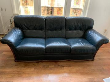 Alberto Nieri designer bank donker blauw leder beschikbaar voor biedingen