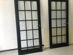 Houten tussendeur met glas, Doe-het-zelf en Verbouw, Deuren en Horren, 80 tot 100 cm, Gebruikt, Glas, Ophalen