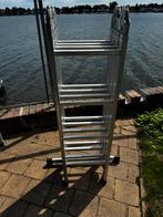 Ladder aluminium opvouwbaar, Doe-het-zelf en Verbouw, Ladders en Trappen, Ophalen, Zo goed als nieuw