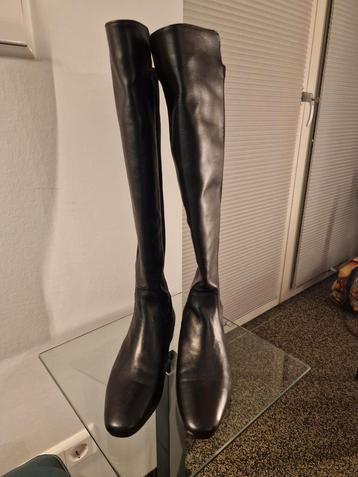 Nieuwe laarzen Cortefiel zwart mt 37 leer met stretch beschikbaar voor biedingen