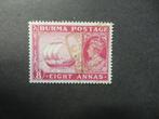 A16207: Burma GVI 8 anna, Postzegels en Munten, Ophalen of Verzenden, Oost-Azië