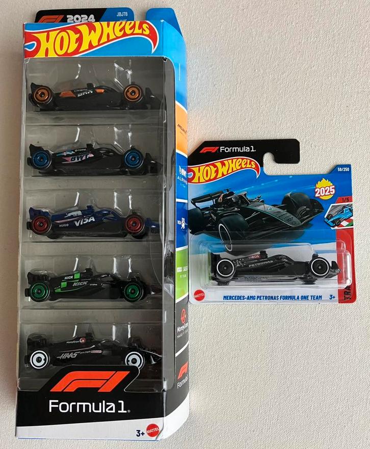SET Hot Wheels Formule 1 5-pack + Mercedes-AMG Petronas SET, Hobby en Vrije tijd, Modelauto's | Overige schalen, Nieuw, Auto, Ophalen of Verzenden